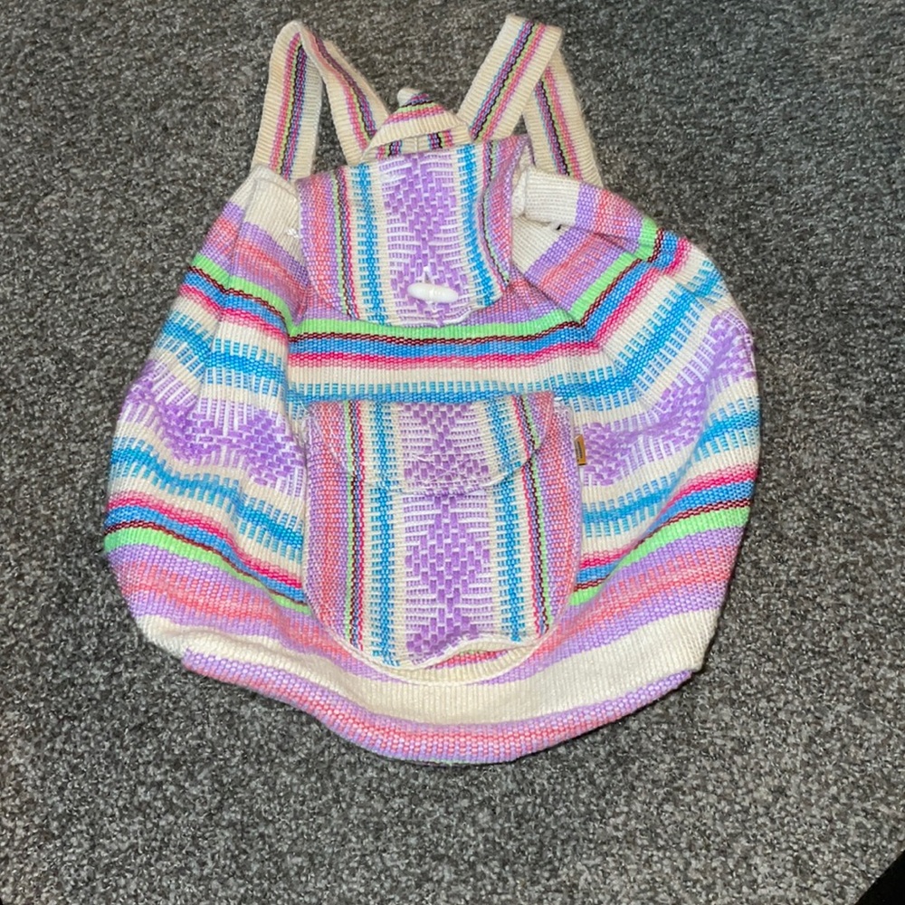 Mexican Handwoven  Backpack-Ethnic- Colorful